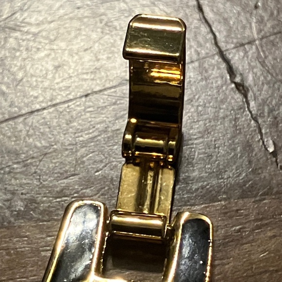 Vintage Gold & Black Greek Key Choker Necklace 16” Fold Clasp MCM Glam Dramatic - Picture 6 of 6